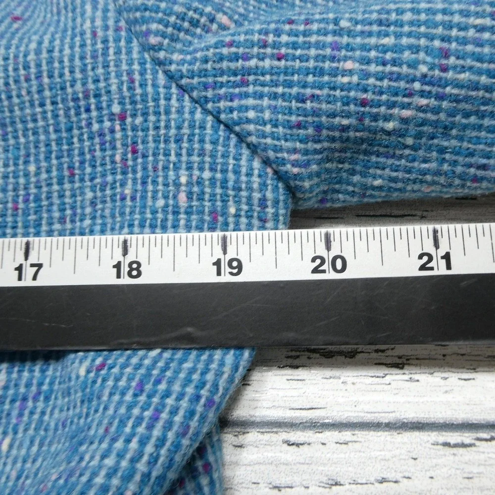 Vintage‎ Pendleton Blazer Womens Medium Blue Wool Tweed Speckled Jacket USA